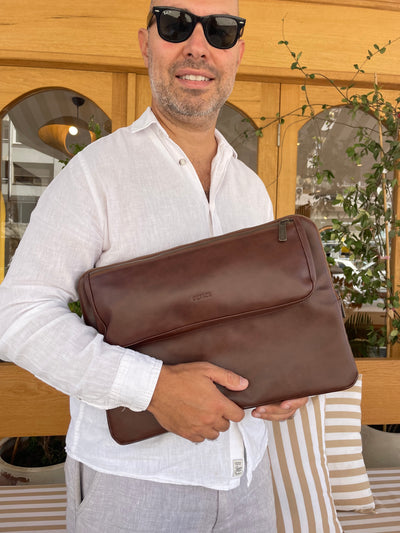 EXECUTIVE KOYU KAHVE BÜYÜK LAPTOP ÇANTASI 16 inç